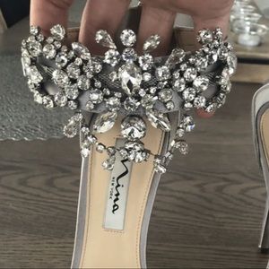 Silver Nina New York Ankle Jewels Shoe